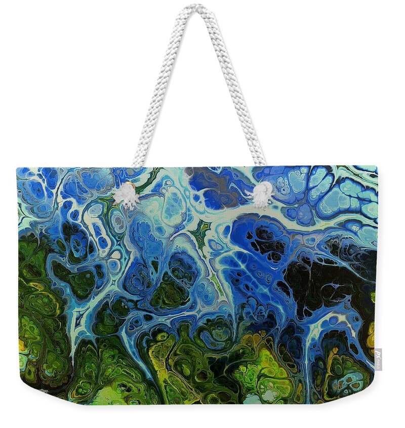 Blue Weekender Tote Bag featuring the photograph Northwest Swirl of Blue Green Earth by Sea Change Vibes