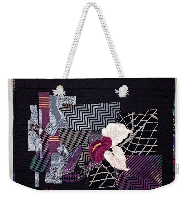 Black Weekender Tote Bag featuring the mixed media Not Everything in Life is Black or White by Vivian Aumond