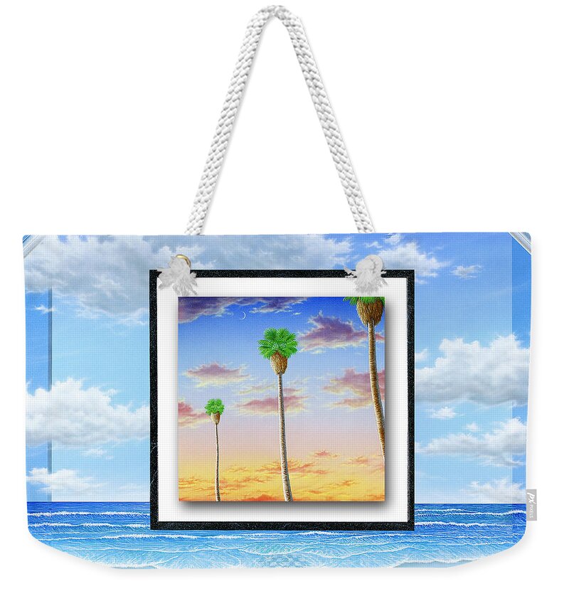 Ocean Weekender Tote Bag featuring the painting Noteworthy Aspirations by Snake Jagger