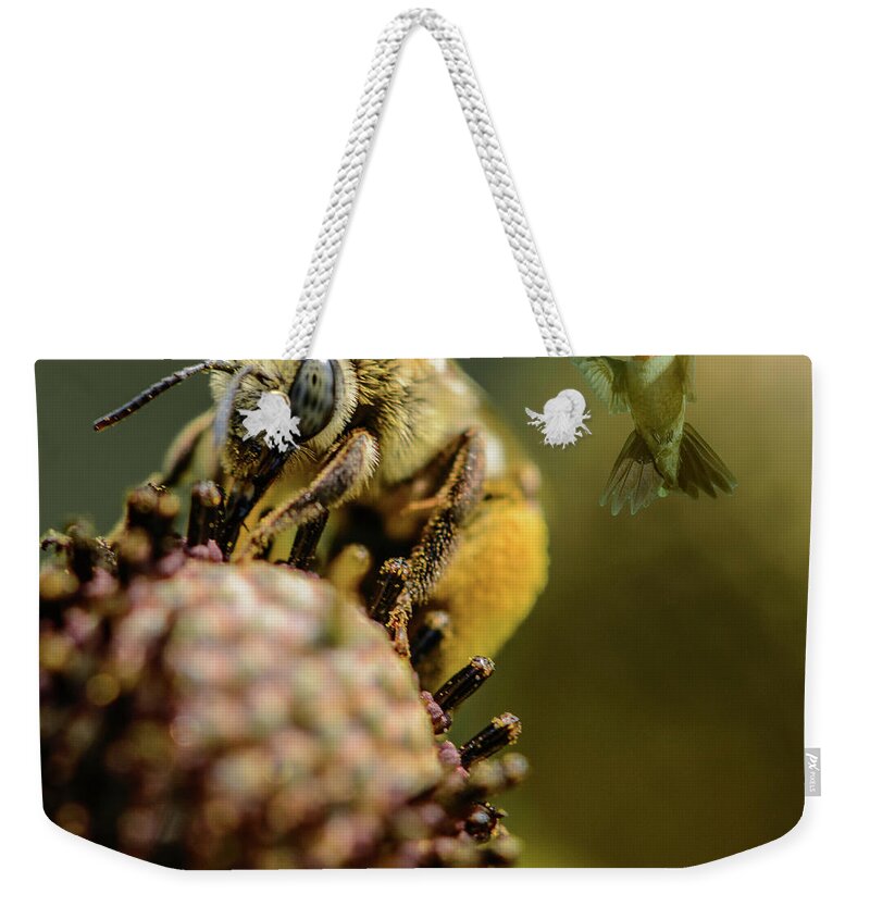 Honey Bee Weekender Tote Bag featuring the photograph No_title by Paul Vitko
