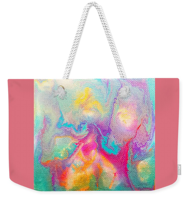 Abstract Weekender Tote Bag featuring the painting Nudibranch by Christine Bolden