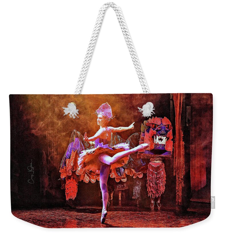 Ballerina Weekender Tote Bag featuring the photograph Nutcracker-Chinese Dragon Dance by Craig J Satterlee