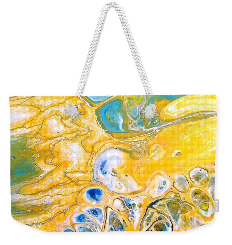  Weekender Tote Bag featuring the painting Oasis by Rein Nomm