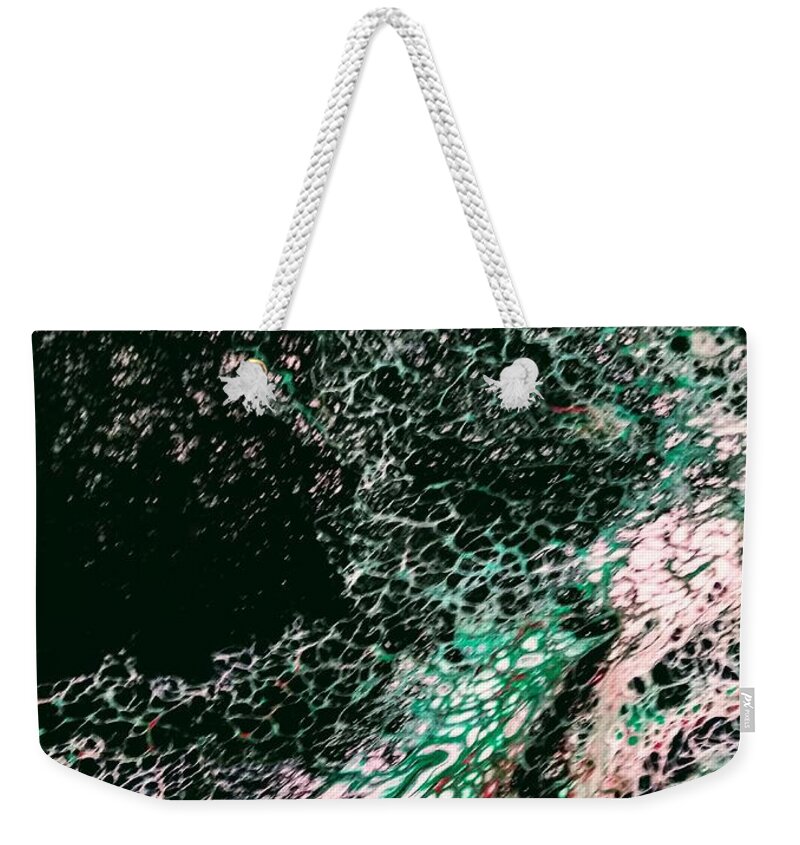 Ocean Weekender Tote Bag featuring the painting Ocean Blast by Anna Adams