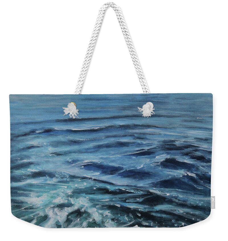Seascape Weekender Tote Bag featuring the painting Ocean Breeze by Jane See