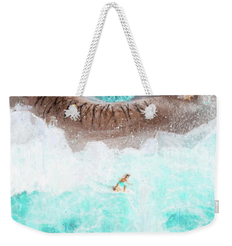 Ocean Eyes Weekender Tote Bag featuring the digital art Ocean Eyes by Nikki Marie Smith