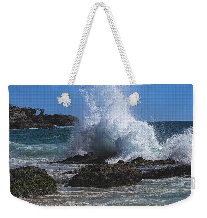 Ocean Weekender Tote Bag featuring the photograph Ocean Fury by Aaron Burrows