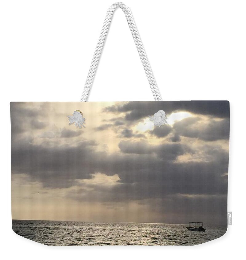 Digital Weekender Tote Bag featuring the photograph Ocean Rain by Lisa White