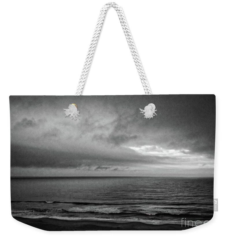 Moody Weekender Tote Bag featuring the photograph Ocean View 5 #moody #textured by Andrea Anderegg