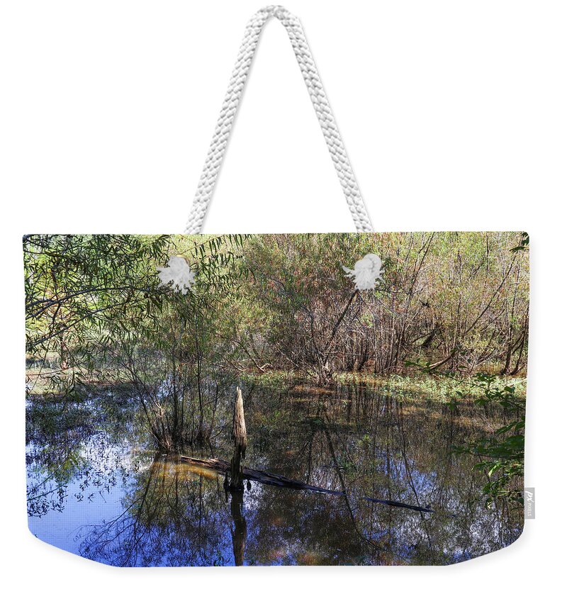 Ocmulgee River Weekender Tote Bag featuring the photograph Ocmulgee River Backwater by Ed Williams