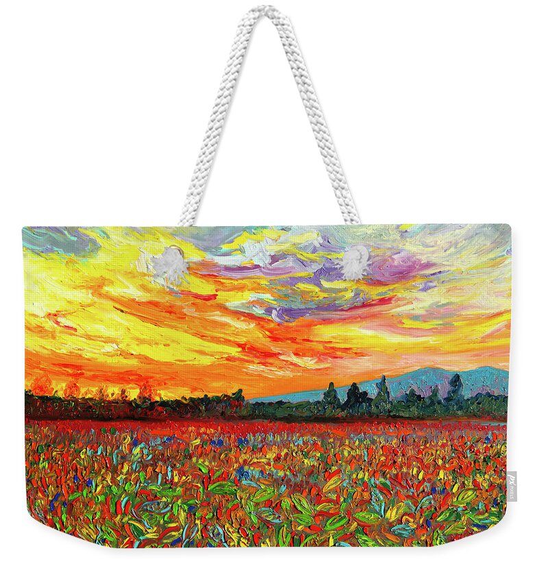  Weekender Tote Bag featuring the painting October Stroll by Chiara Magni