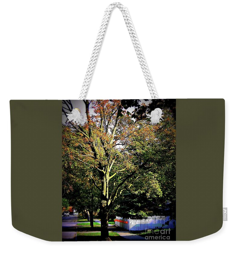 Autumn Weekender Tote Bag featuring the photograph October Vibes by Frank J Casella