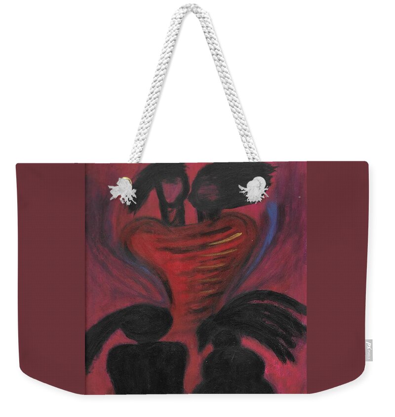 Love Weekender Tote Bag featuring the painting Of Days Gone Bye by Esoteric Gardens KN