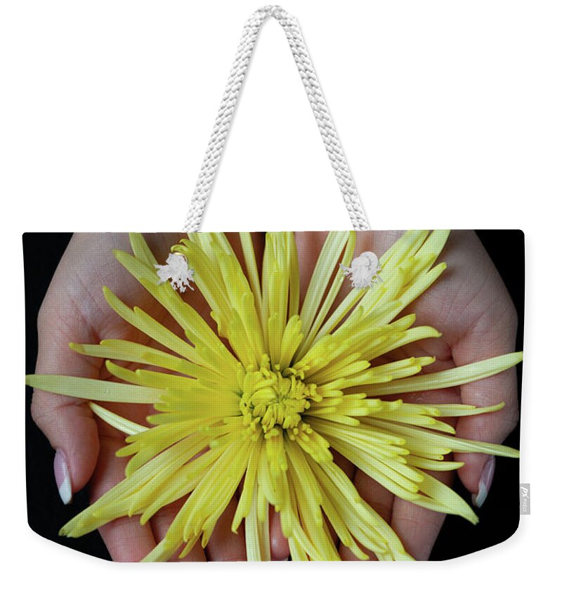 Yoga Weekender Tote Bag featuring the photograph Offering by Marian Tagliarino