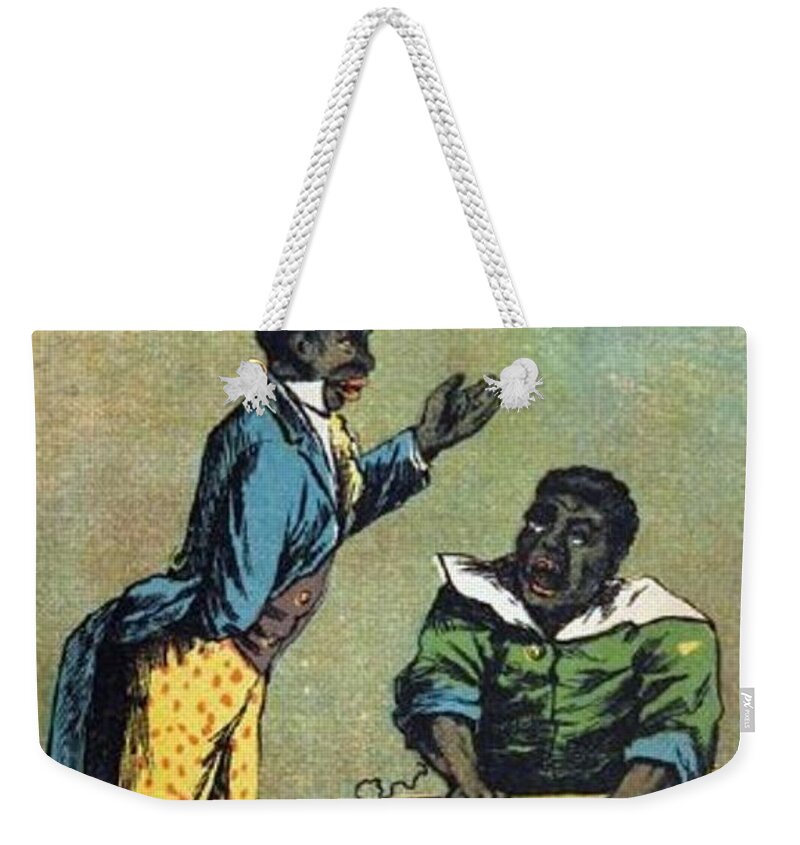 Black Americana Weekender Tote Bag featuring the digital art Oh Brudder by Kim Kent