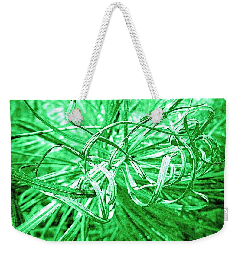 Green Weekender Tote Bag featuring the photograph Oh What A Tangled Web We Weave by VIVA Anderson