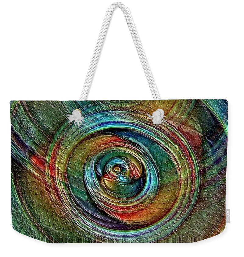 Oil Weekender Tote Bag featuring the digital art Oil and Water by David Manlove