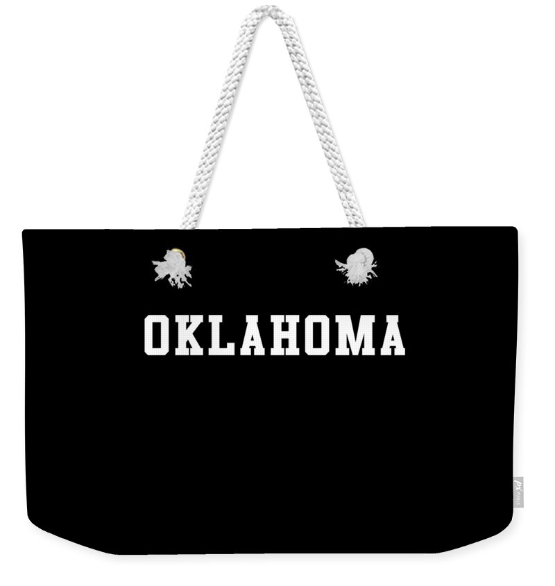 Funny Weekender Tote Bag featuring the digital art Oklahoma by Flippin Sweet Gear