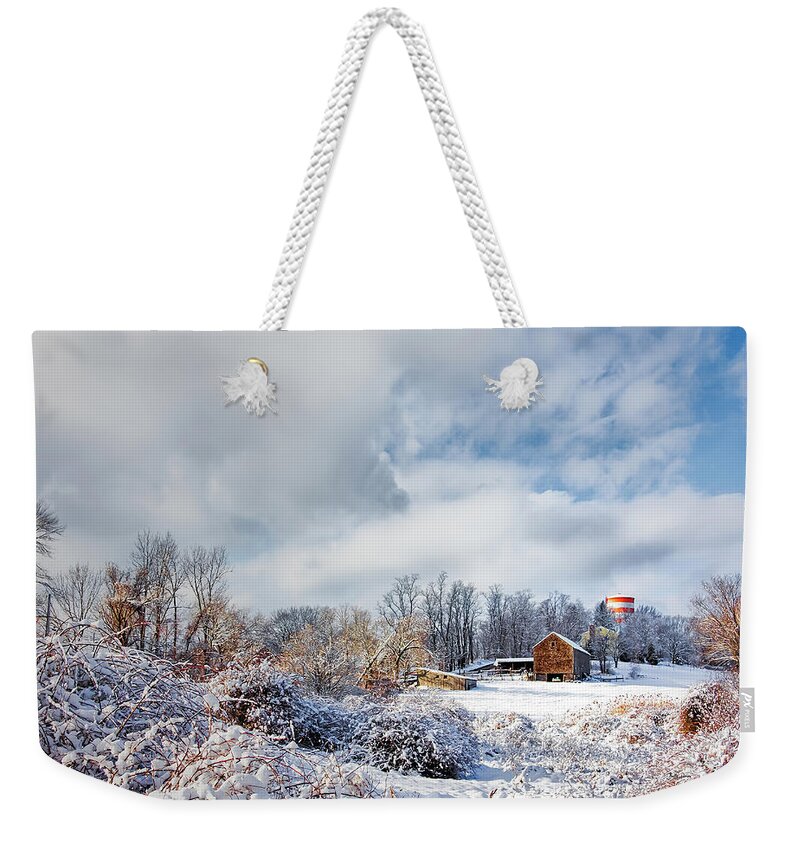 Farm Weekender Tote Bag featuring the photograph Ol' Man Barker's Farm by Betty Denise