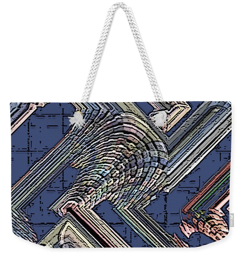 Architecture Weekender Tote Bag featuring the digital art Old Architecture Maze by Ronald Mills