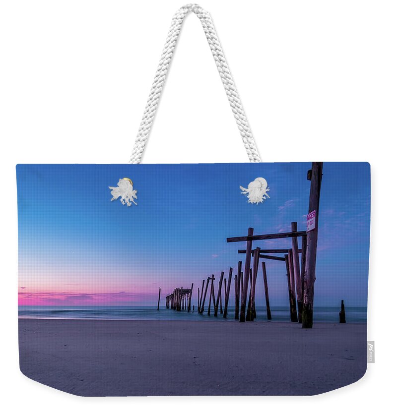 59th Pier Weekender Tote Bag featuring the photograph Old Broken 59th Street Pier 2 by Louis Dallara