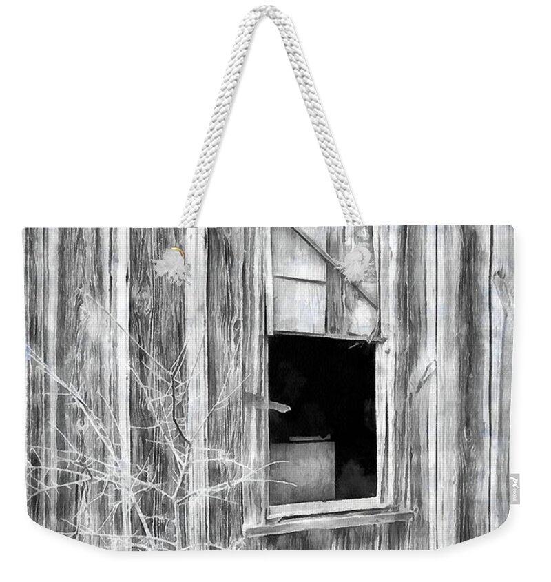 Window Weekender Tote Bag featuring the photograph Old building detail #2 by Fran Woods