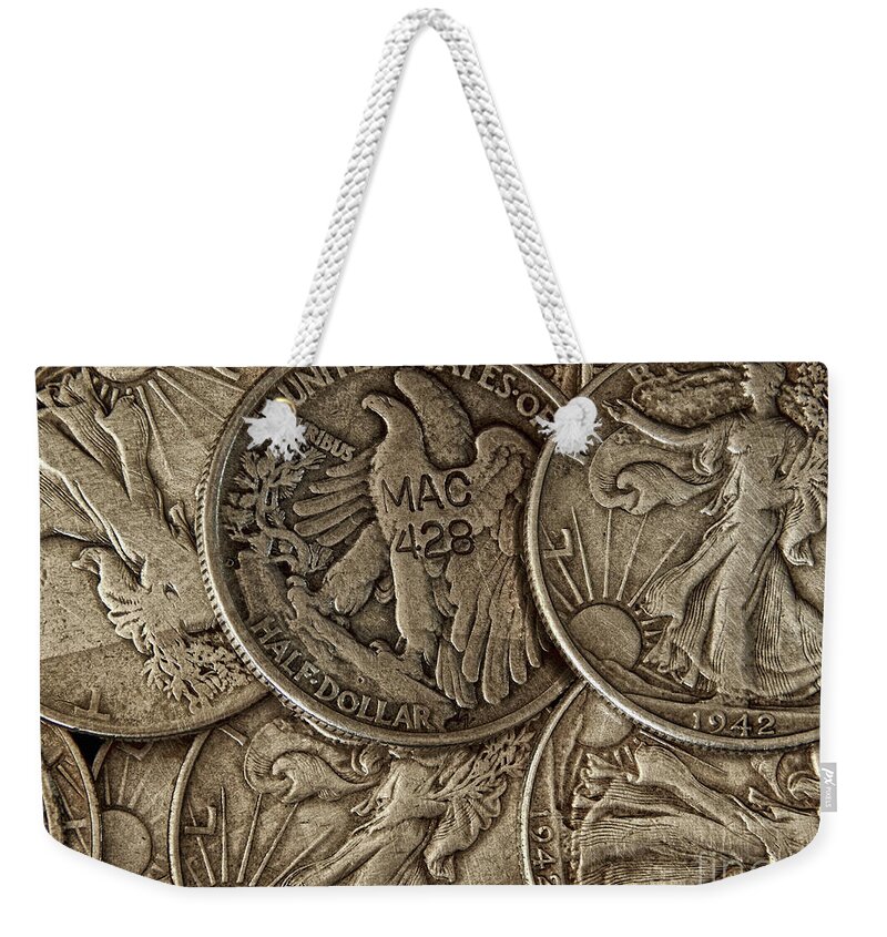 Photography Weekender Tote Bag featuring the photograph Old Coin Collection by Phil Perkins