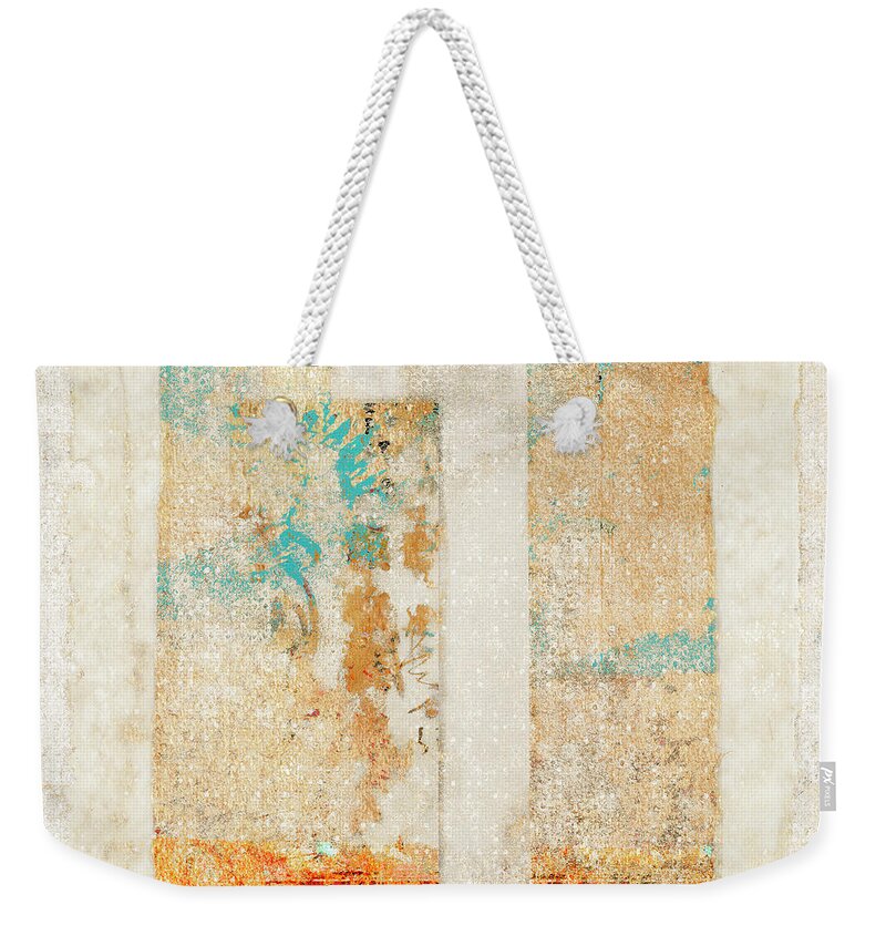 Carol Leigh Weekender Tote Bag featuring the mixed media Old Envelopes Square Version by Carol Leigh