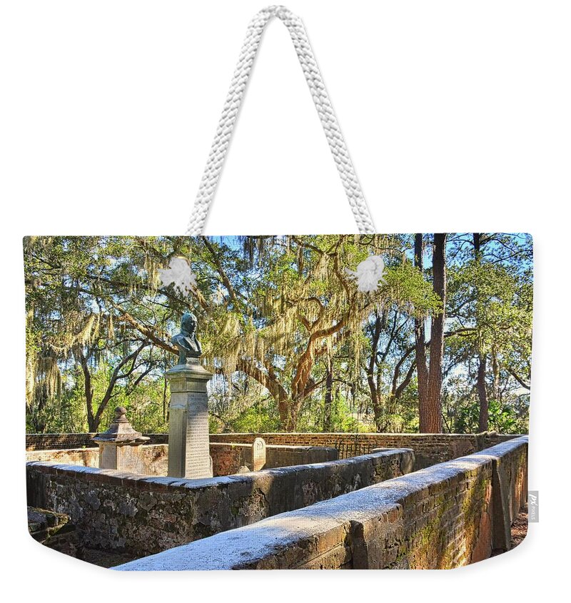 Old House Plantation Cemetery Weekender Tote Bag featuring the photograph Old House Plantation Cemetery by Lisa Wooten
