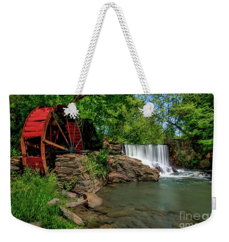 Reems Creek Weekender Tote Bag featuring the photograph Old Mill Site at Lake Louise by Shelia Hunt