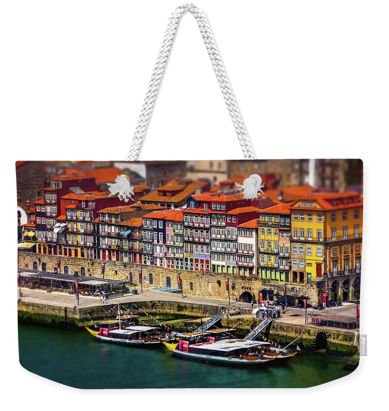 Porto Weekender Tote Bag featuring the photograph Old Ribeira Porto by Carol Japp