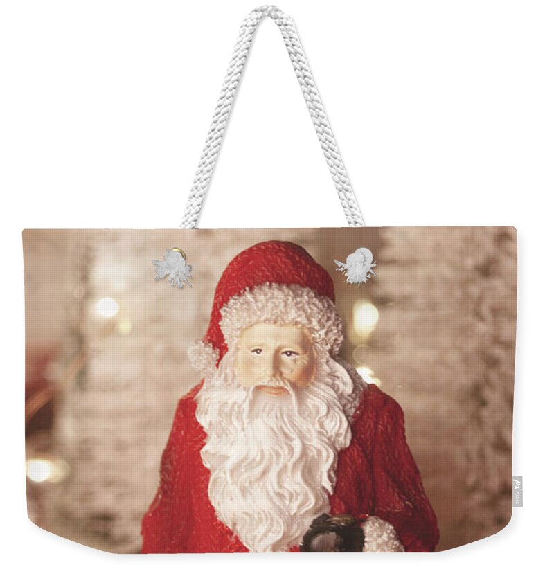 Santa Weekender Tote Bag featuring the photograph Old Saint Nick by Toni Hopper