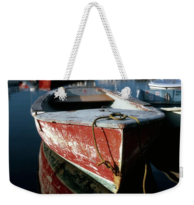 New England Weekender Tote Bag featuring the photograph Old salt by Michael McCormack