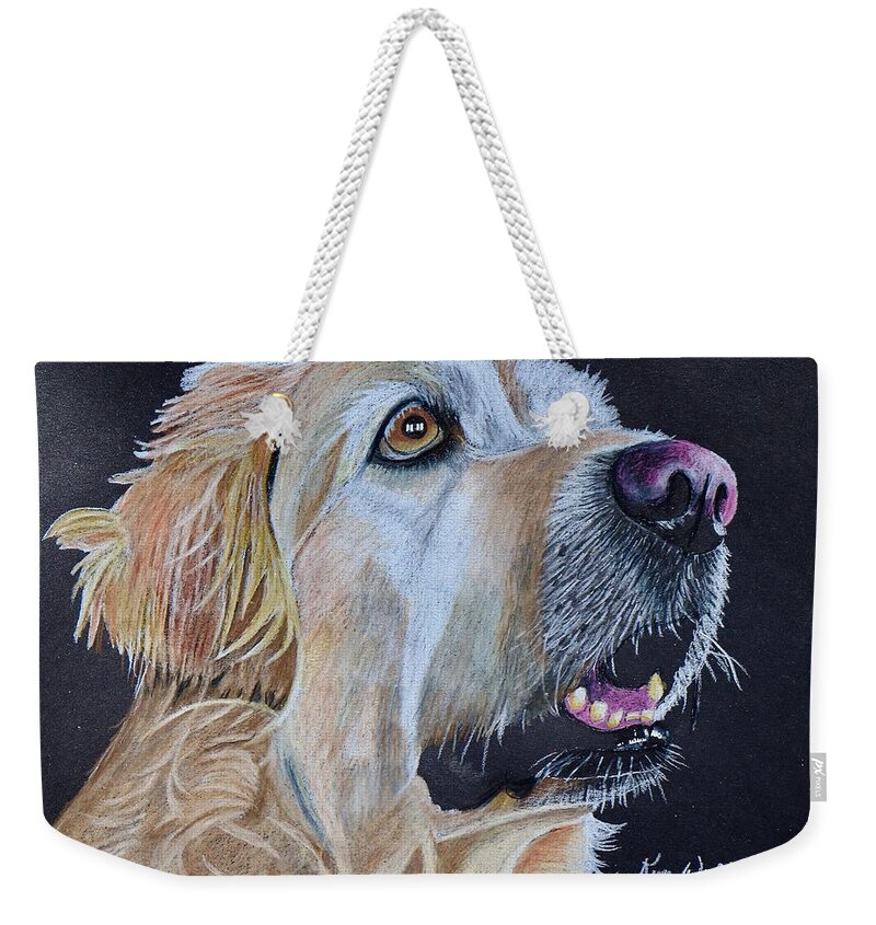 White Weekender Tote Bag featuring the drawing Oldie But Goodie Drawing by Kimberly Walker