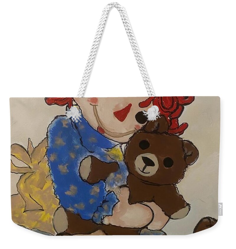  Weekender Tote Bag featuring the painting Ole School by Angie ONeal