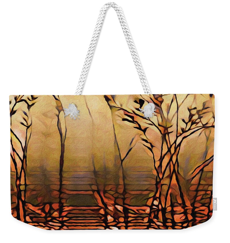 Art Nouveau Trees Weekender Tote Bag featuring the pastel On an Untrodden Path by Susan Maxwell Schmidt