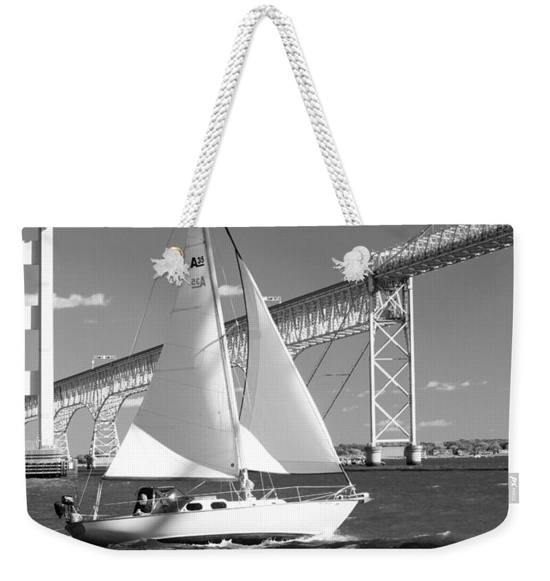 Sailboat Weekender Tote Bag featuring the photograph On the Chesapeake No. 2 by Steve Ember