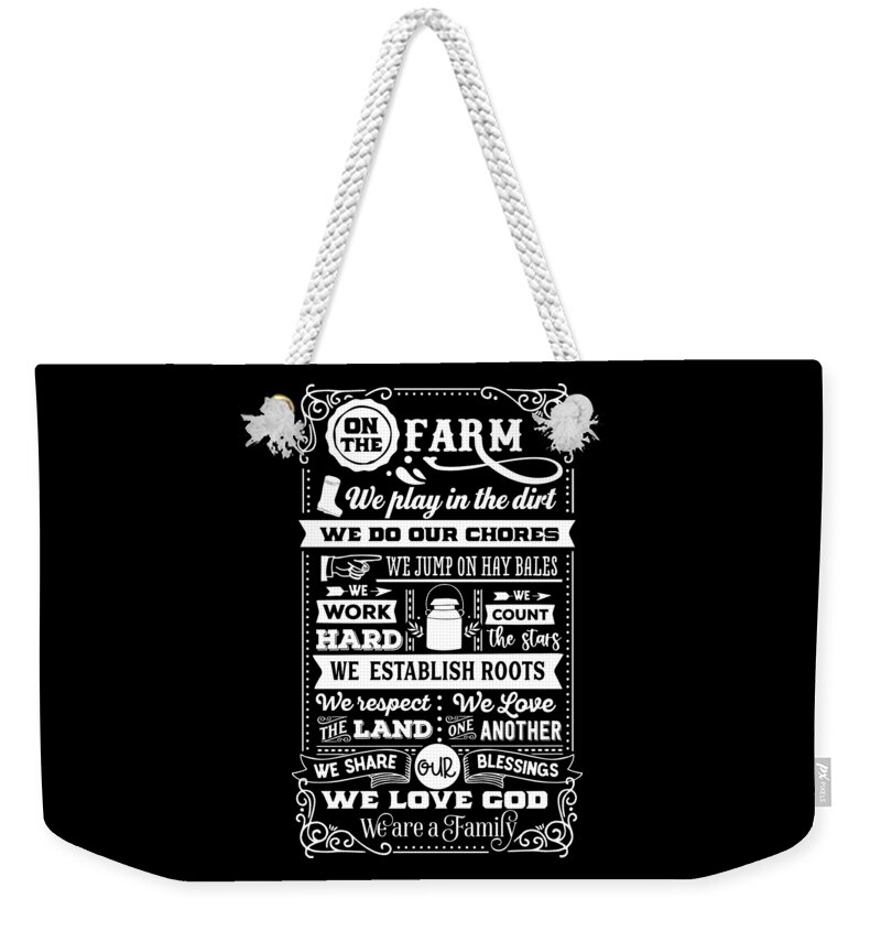 Family Weekender Tote Bag featuring the digital art On The Farm by Sambel Pedes