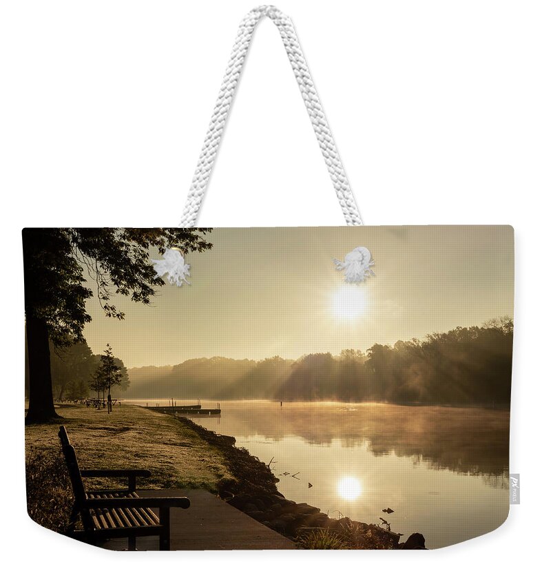 River Weekender Tote Bag featuring the photograph On the River by James Meyer