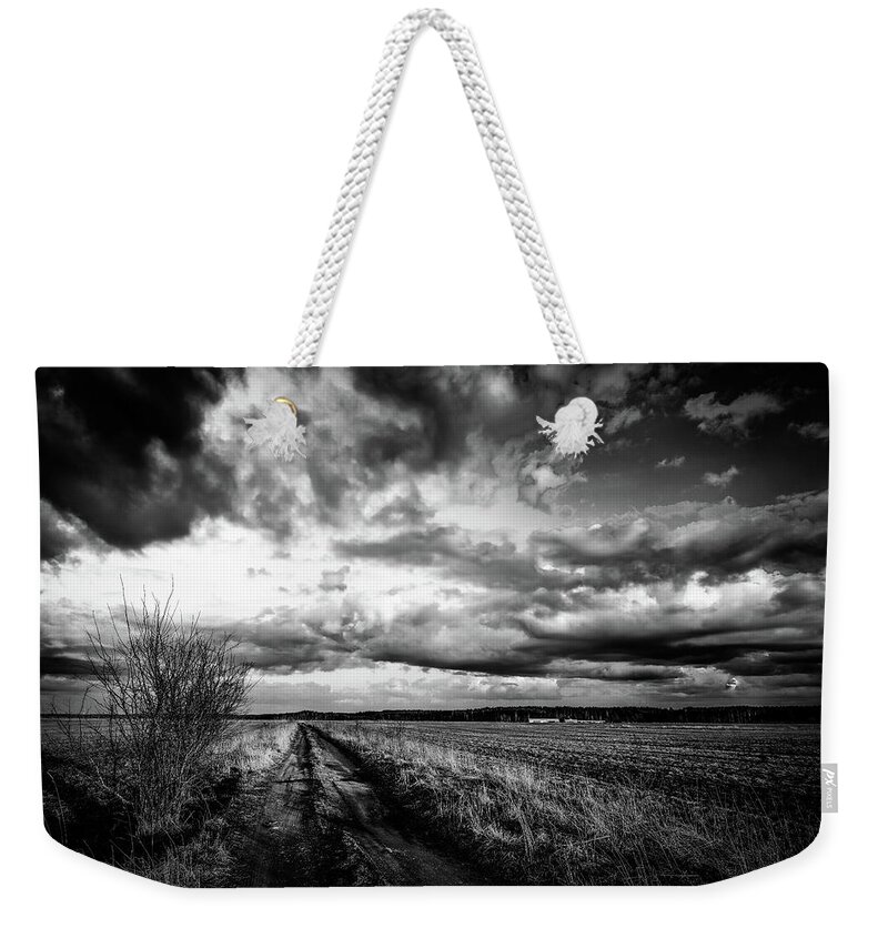 Road Weekender Tote Bag featuring the photograph On The Road Again LRBW by Michael Damiani