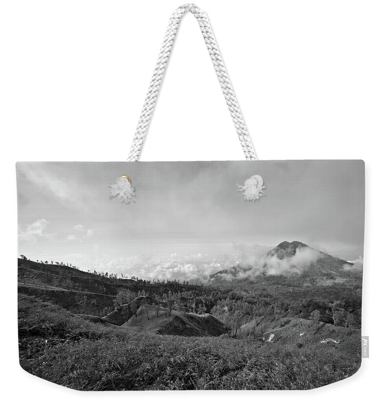 Ijen Weekender Tote Bag featuring the photograph On the way to Kawa Ijen, Java. Indonesia by Lie Yim