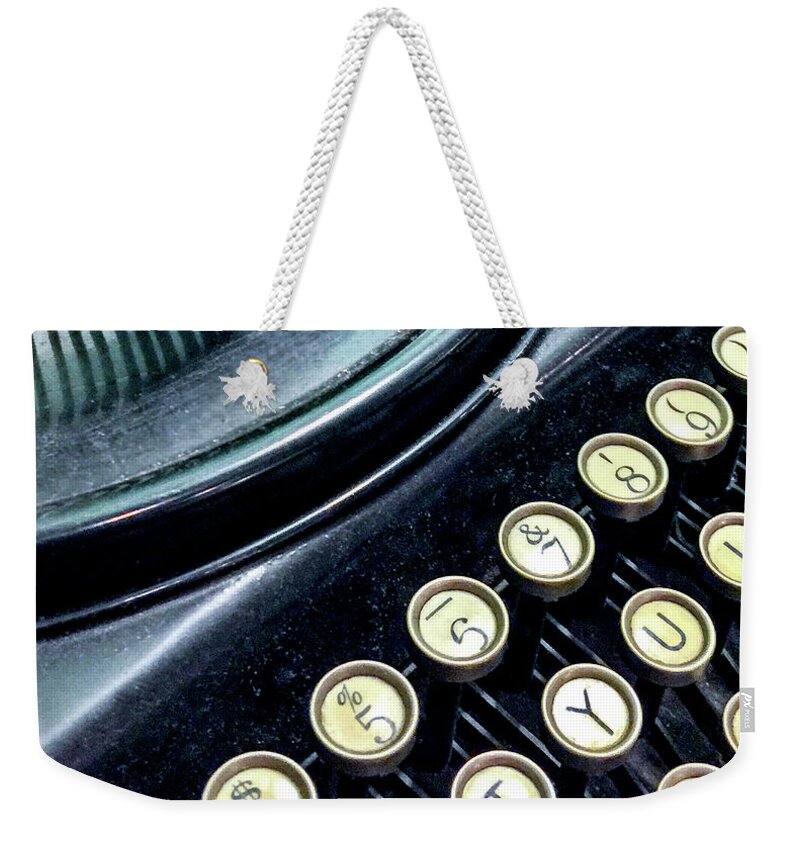Typewriter Weekender Tote Bag featuring the photograph Writers Best Friend by Kerry Obrist