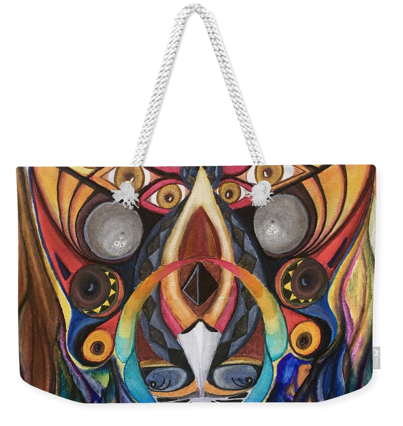 Visionary Weekender Tote Bag featuring the mixed media One-Eighty by Jeff Malderez