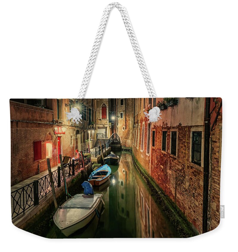Night Weekender Tote Bag featuring the photograph One night in Venice by The P