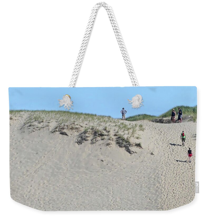 Landscape Weekender Tote Bag featuring the mixed media One Step at a Time by Sharon Williams Eng