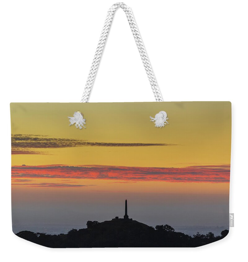 Hill Weekender Tote Bag featuring the photograph One Tree Hill in Auckland 2021 by Jason KS Leung