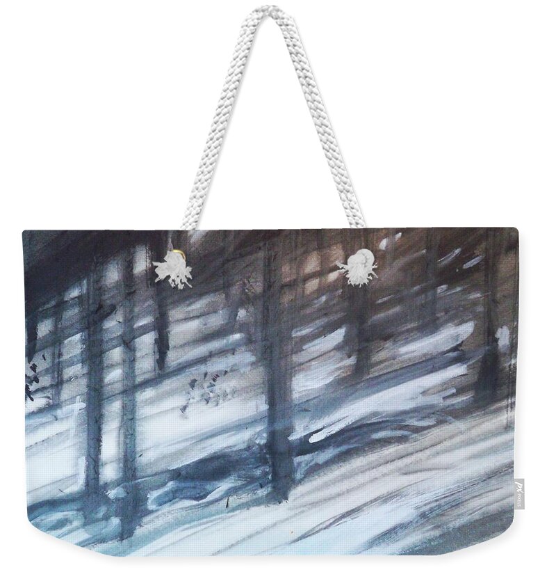Outdoors Nature Travel Landscape Weekender Tote Bag featuring the painting Only God Can Make A Tree by Ed Heaton