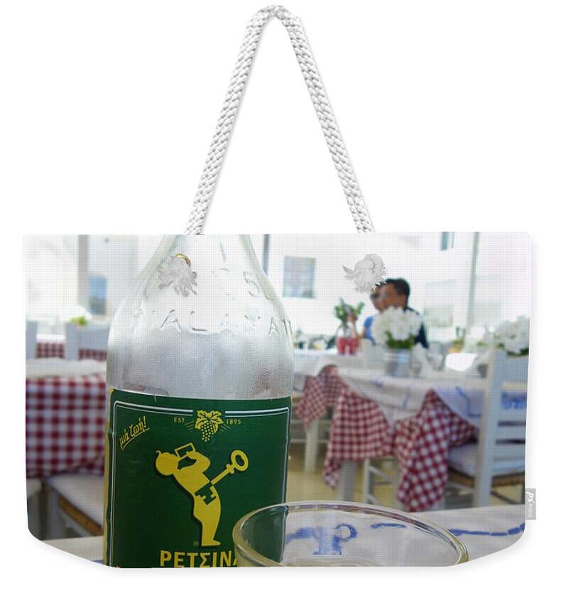 Retsina Weekender Tote Bag featuring the photograph Opa by Lisa Mutch