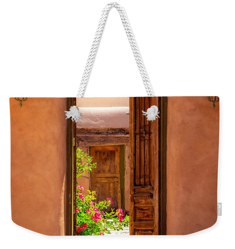 Taos Weekender Tote Bag featuring the photograph Open Door to a New Beginning by Elijah Rael