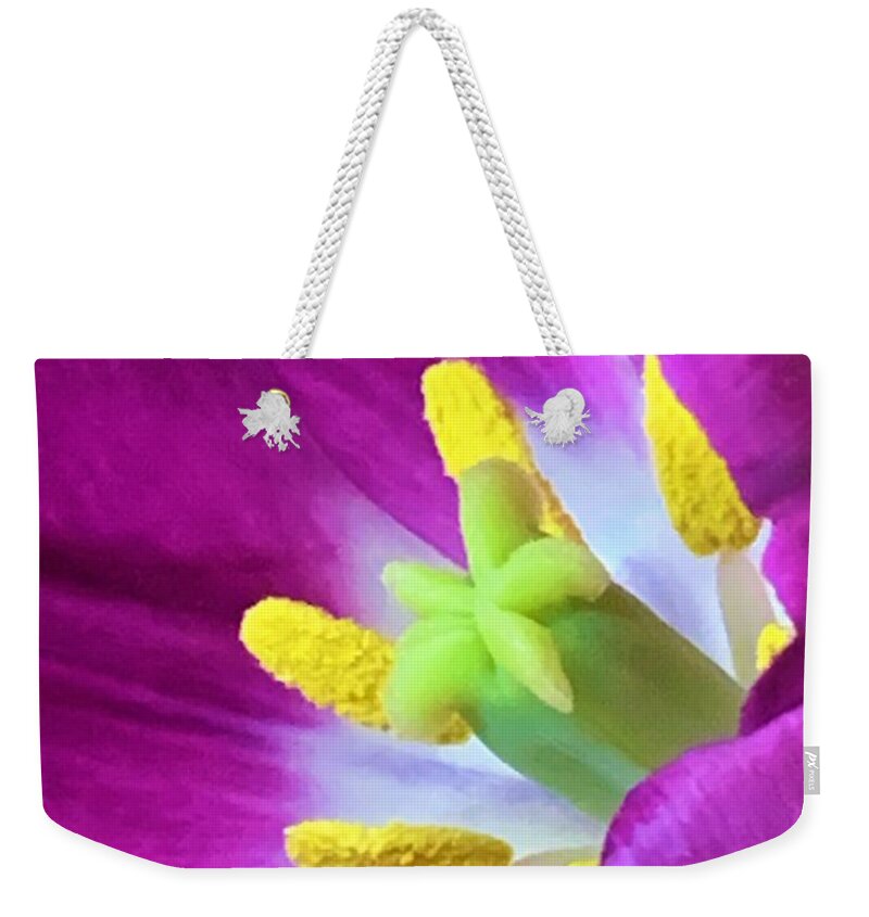 Tulip Weekender Tote Bag featuring the photograph Opening Day by Tiesa Wesen
